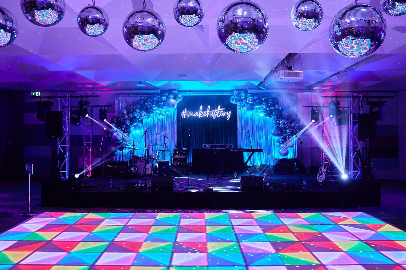 illuminated LED dance floor at ZINC event