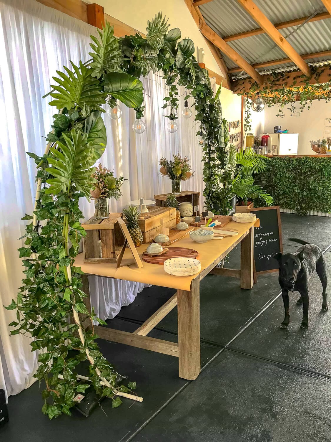 Tropical Oasis Theme Grazing Table Hire Melbourne