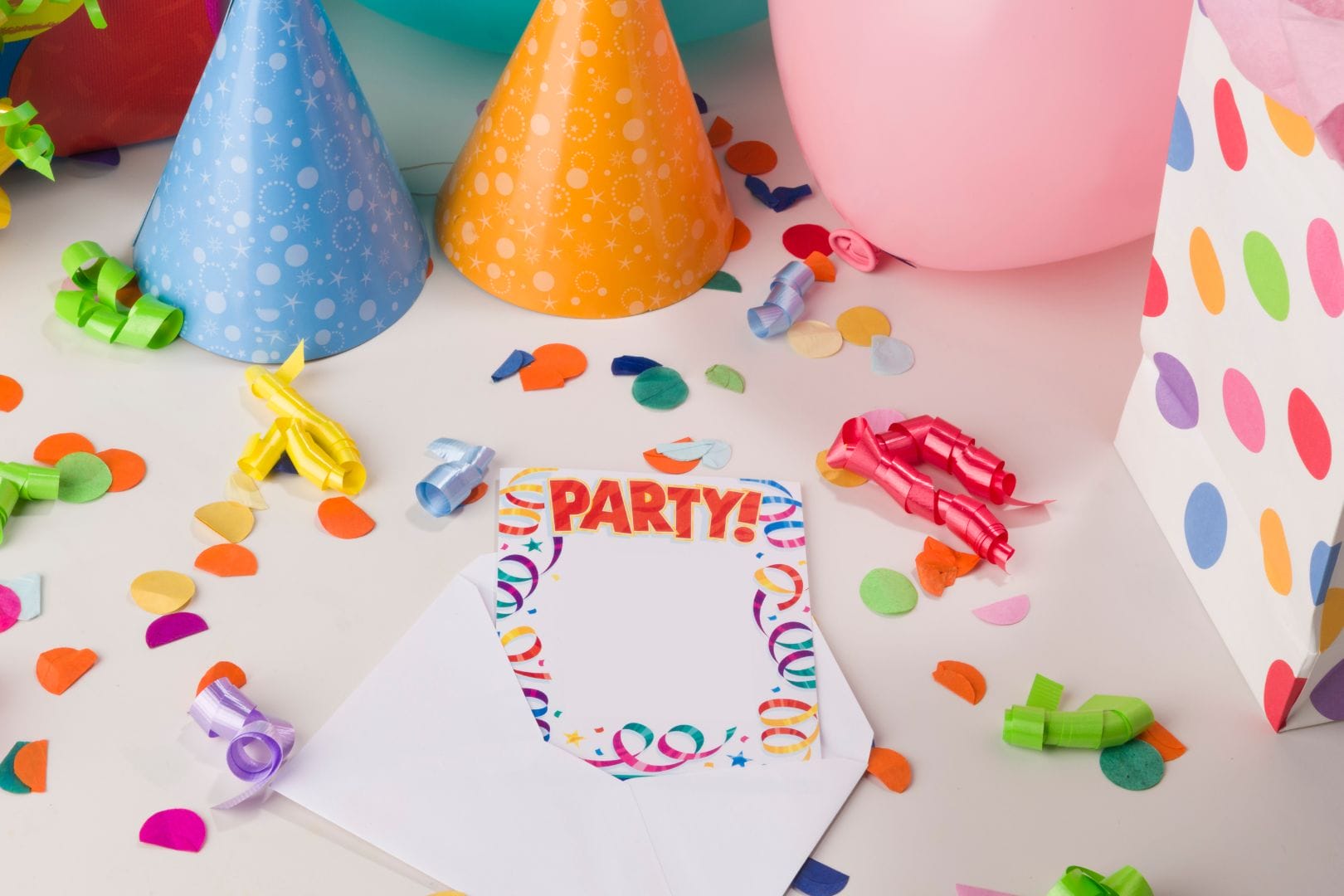 colourful party invitation