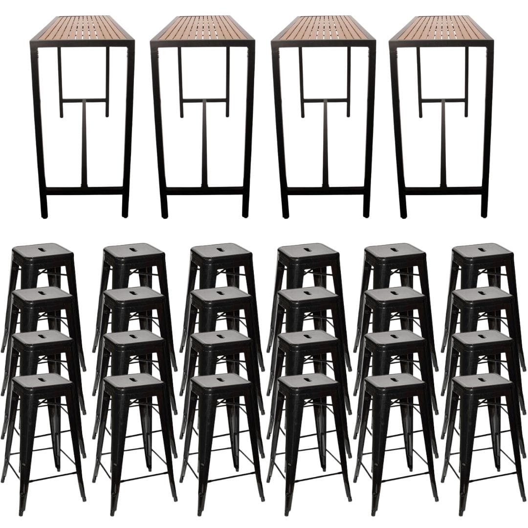 event furniture bundle 1 with blacks stools
