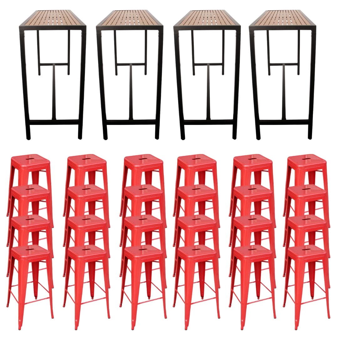 event furniture bundle 1 with red stools