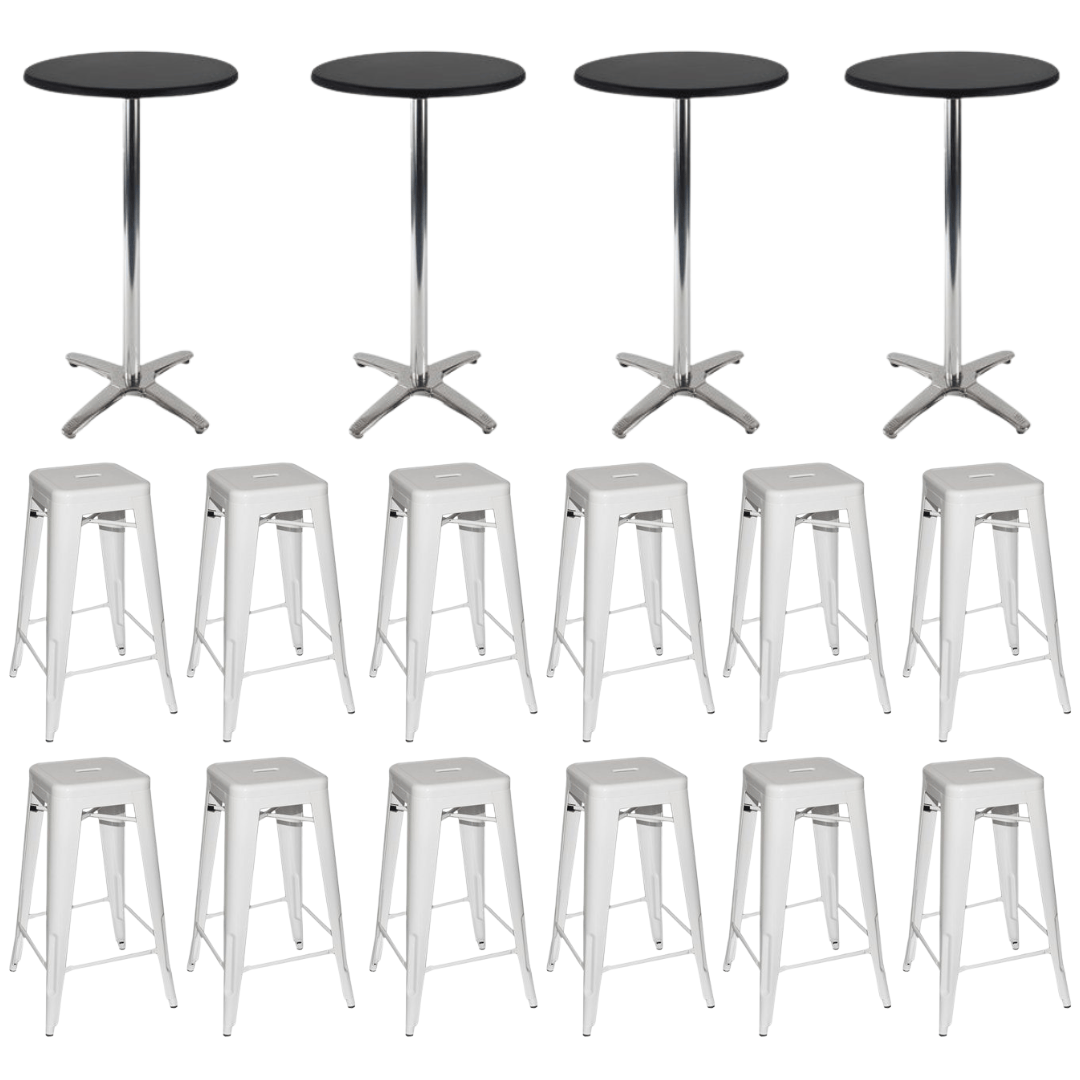 event furniture bundle 3 with white stools