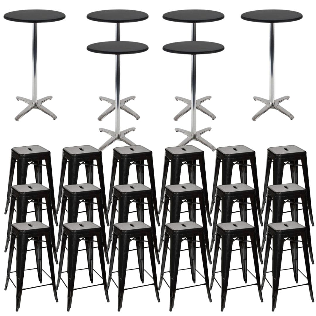 event furniture bundle 4 with black stools