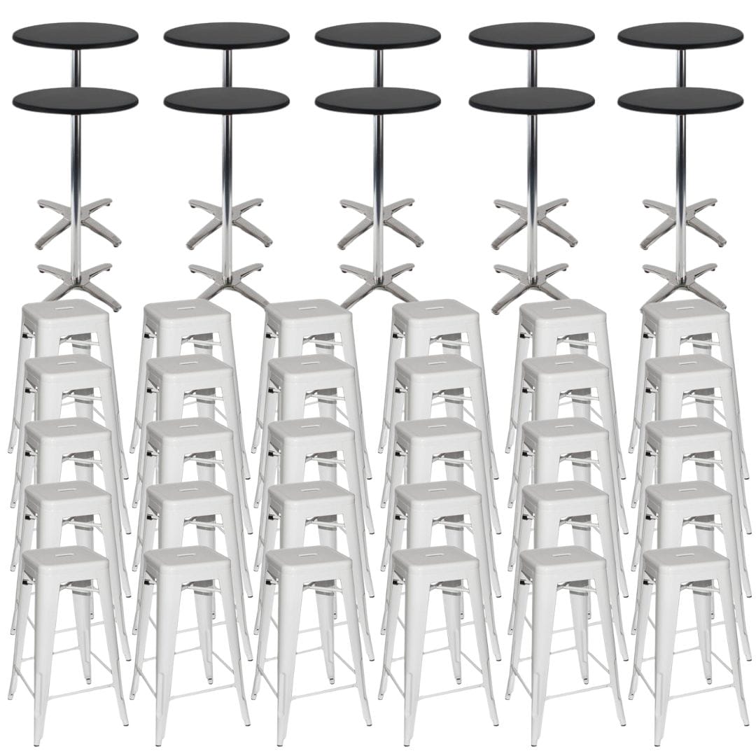 event furniture bundle 5 with white stools