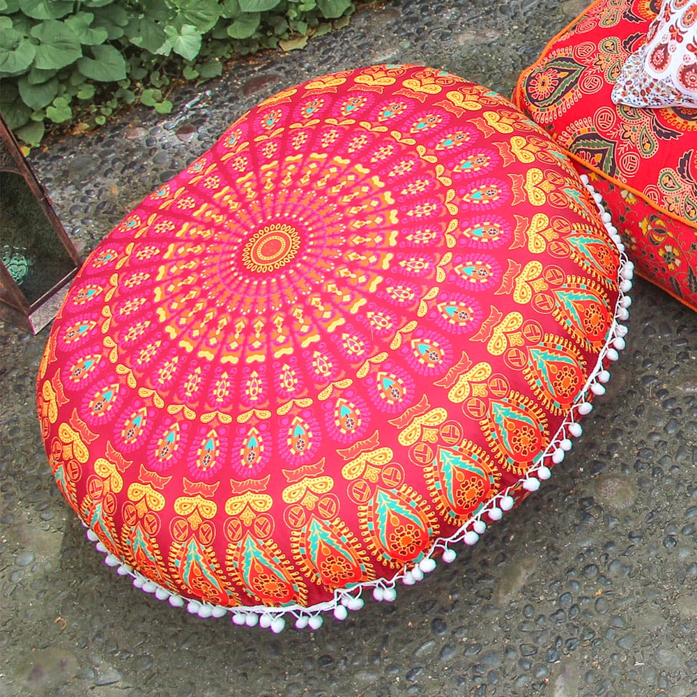 Mandala Round Floor Pillow