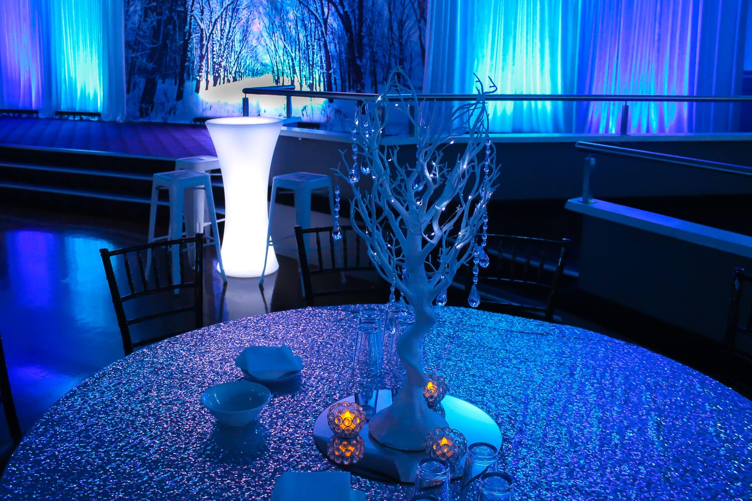 Table Centrepiece for Winter Wonderland Style event
