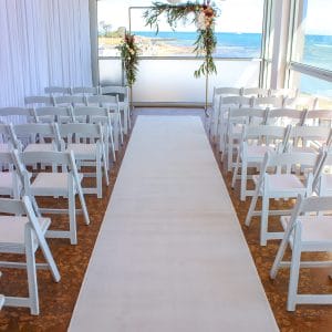 White Carpet Hire Wedding Setup The Baths Middle Brighton