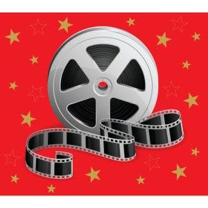 Standard Movie Reel With Stars Backdrop Hire Melbourne