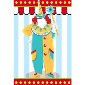 Standard Circus (light) Clown Backdrop Hire Melbourne