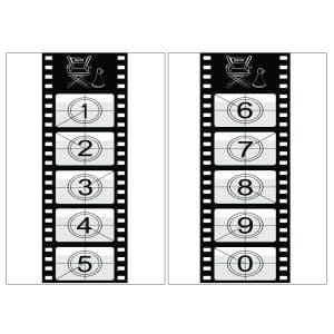 Standard Movie Reel (count down) Backdrop Hire Melbourne