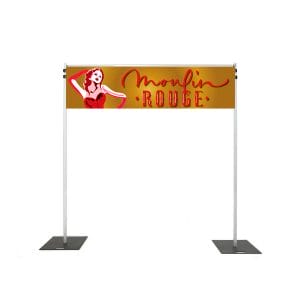 Backdrop Rigging with moulin rouge banner hire melbourne