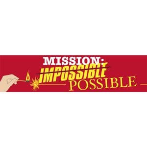 Mission Possible Themed Entrance Banner Hire Melbourne