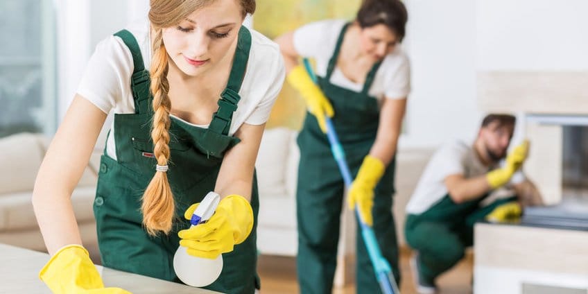 party cleaners in melbourne cleaning up after a party