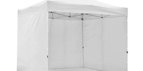 pop up white metal frame marquee