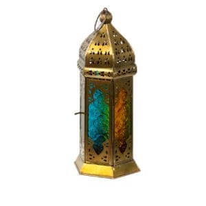 Gold Lanterns - Coloured Glass