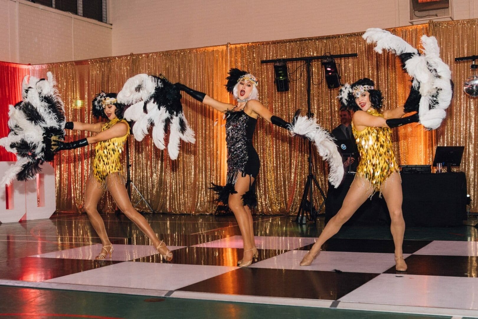 Dancers on the dance floor at a hollywood themed 21st party