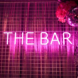 Pink Neon Sign - The Bar