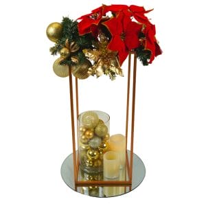 red and gold christmas centrepiece