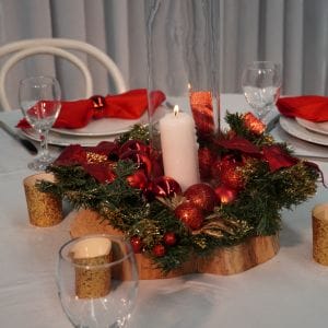 Christmas Centrepiece - Red Wreath
