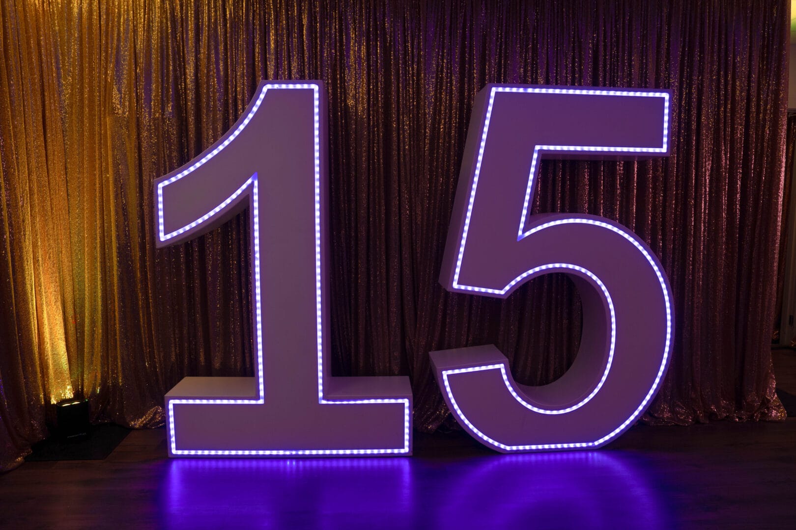 light up 15 numbers at willy wonka themed party