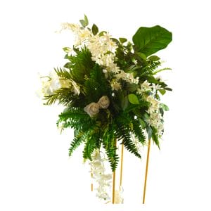 Large green and white floral centrepice
