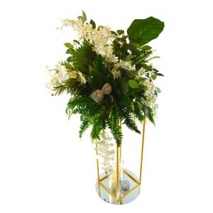 Large floral and greenery centrepiece