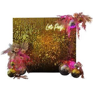 Gold disco sequin backdrop