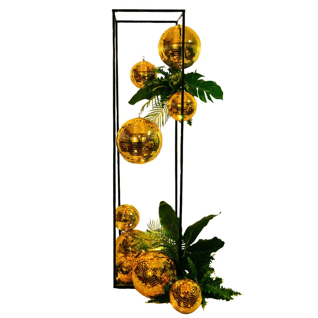 tropical golden disco display