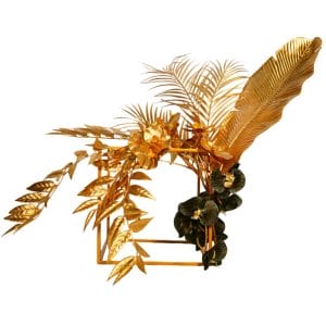 gold leaf floral centrepiece