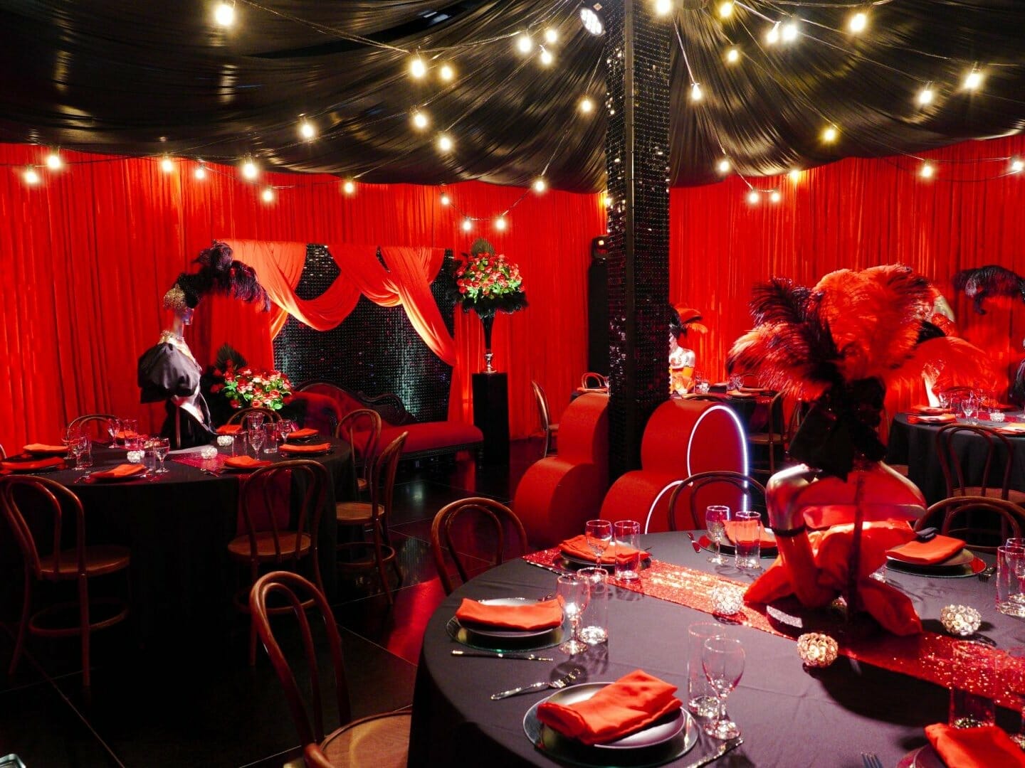 How to Decorate your Home for a Moulin Rouge Party  Casino party  decorations, Red candy buffet, Casino night food