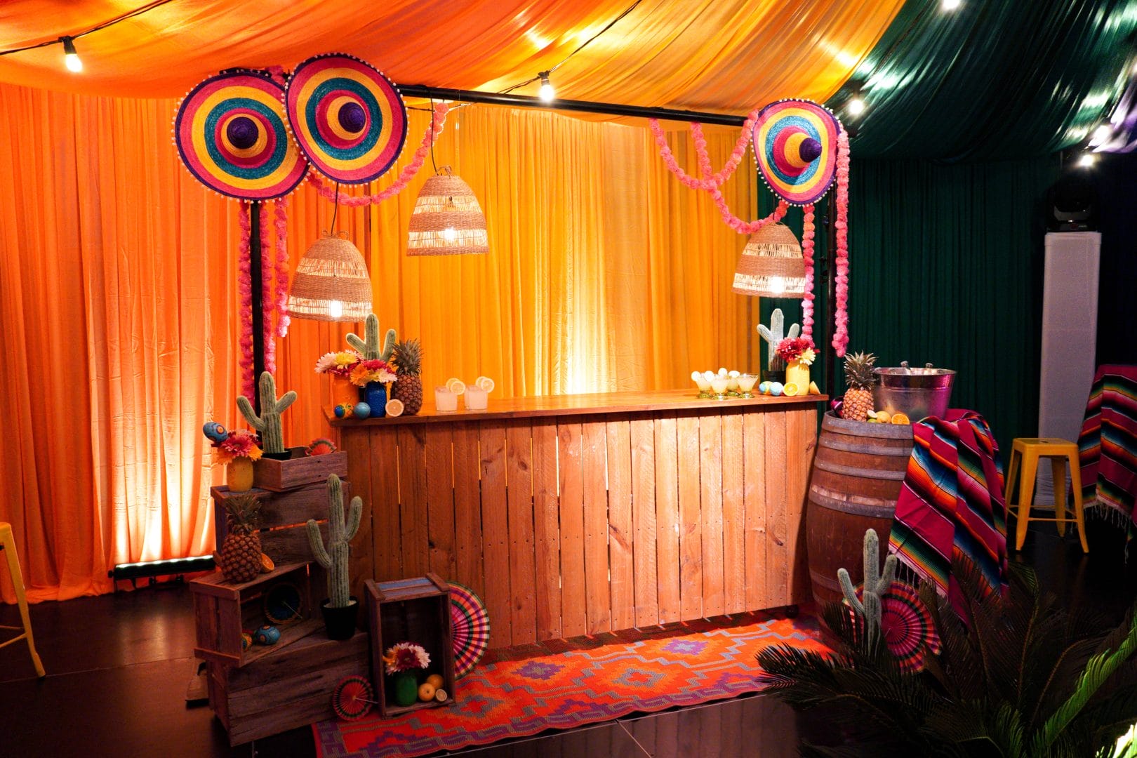 bar area of mexican fiesta theme