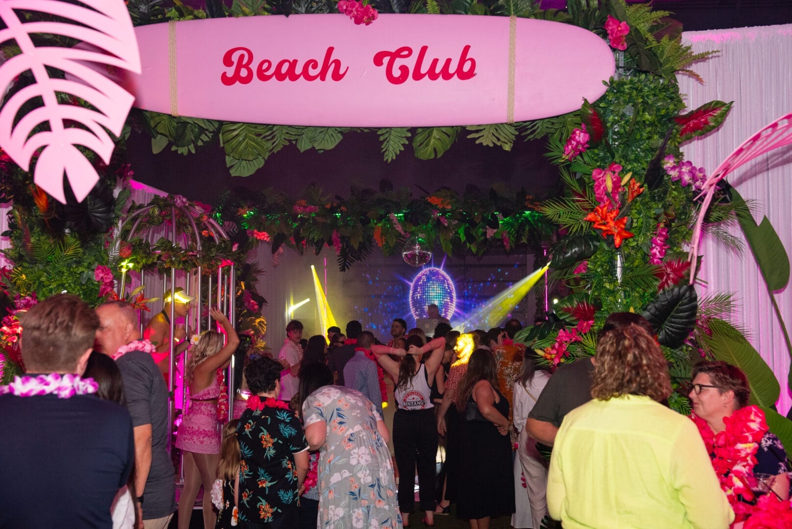 The Beach Club dance floor area at Taylor's 21st